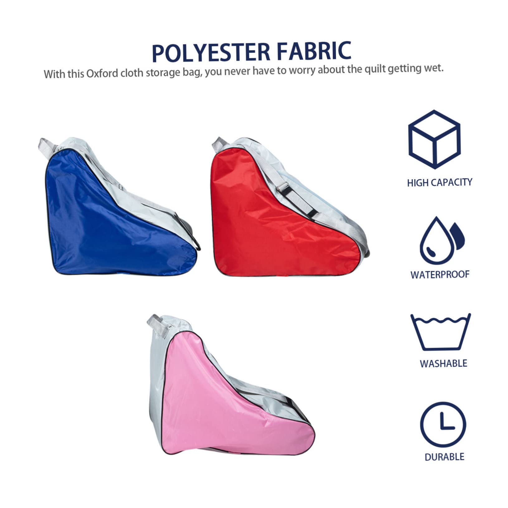 POPETPOP 3pezzi Borsa Cerniera Per Pattini Rotelle Organizer Custodia Per Scarpe Pattini Rotelle Design e Materiale Per