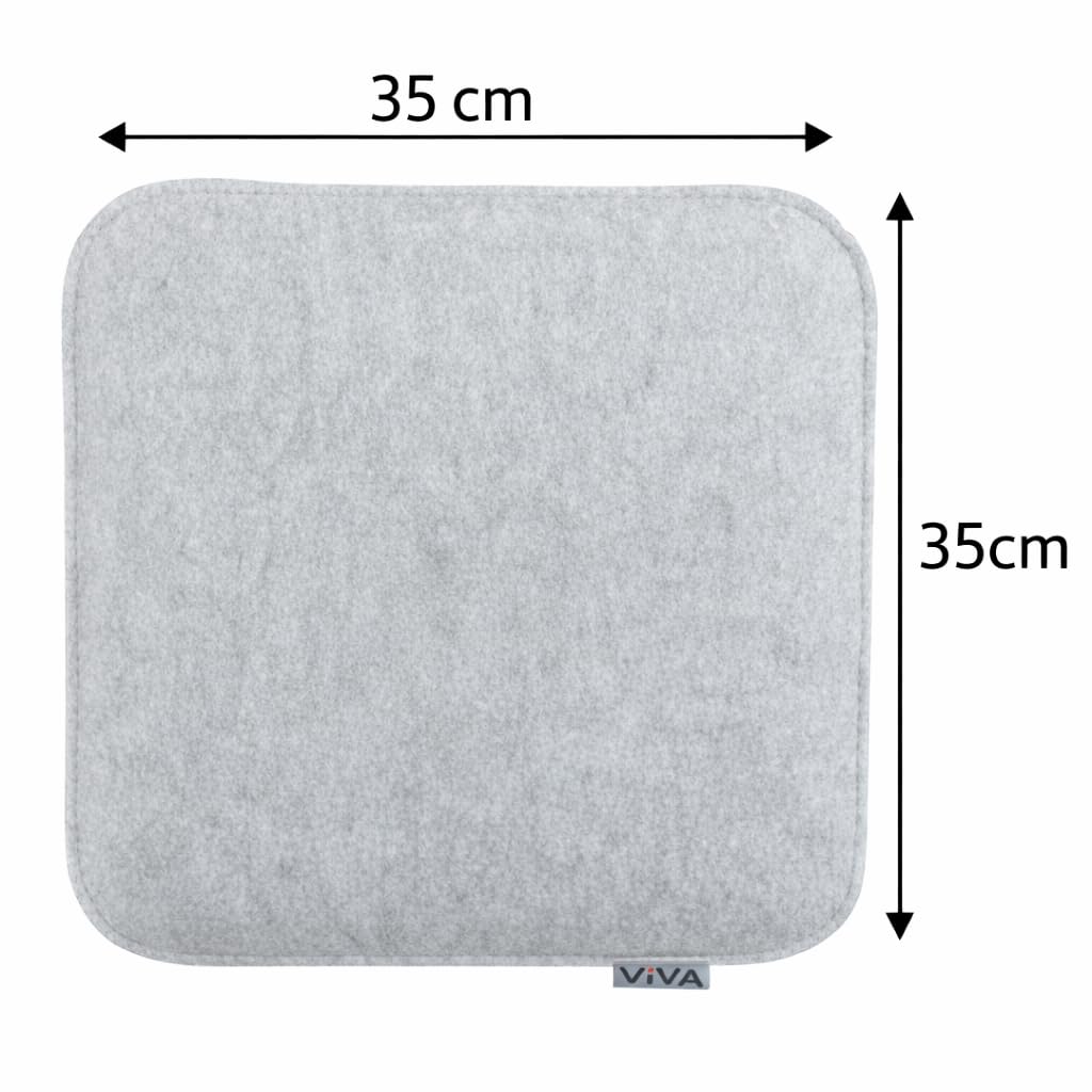 Brandsseller Zestaw 4 poduszek do siedzenia z filcu 35 x 35 x 2 cm – wytrzymałe nakładki na krzesła do wewnątrz i na zewnątrz, kwadratowe poduszki do siedzenia, wytrzymała poduszka na krzesła