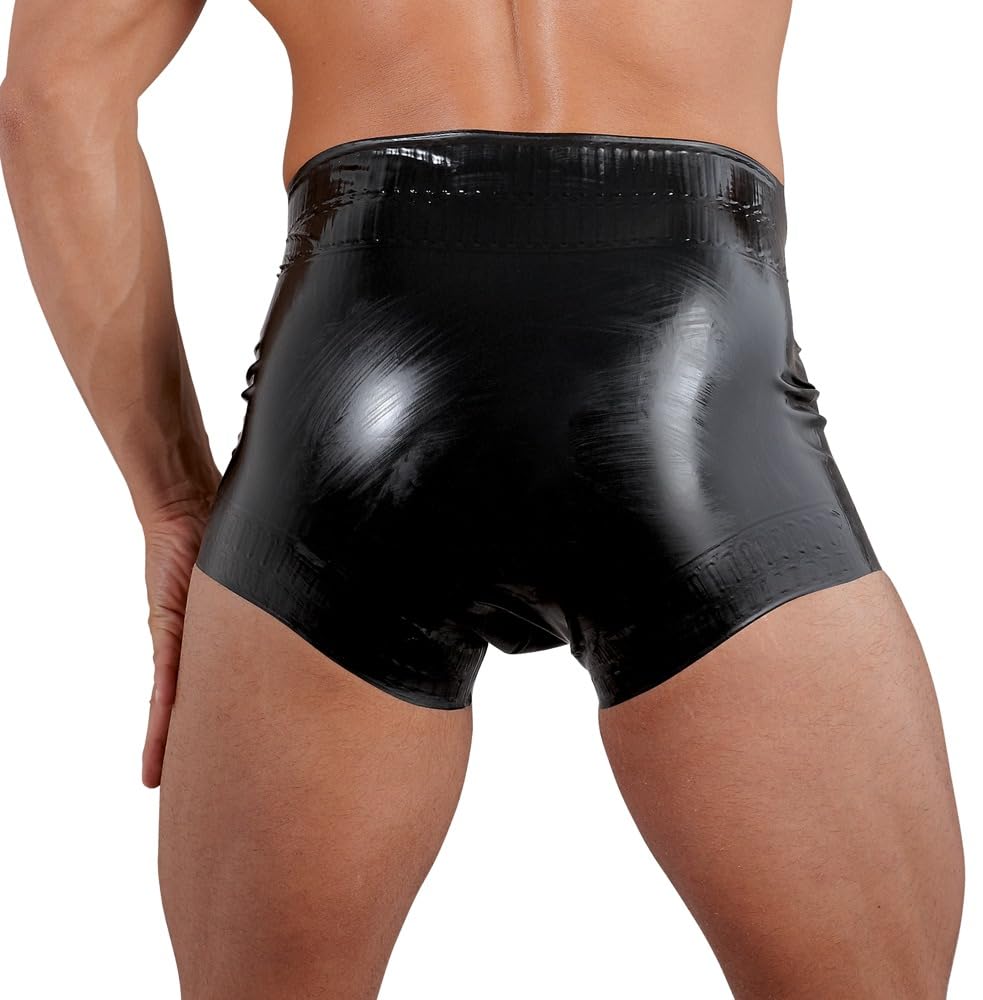 Latex Homme 29501701721 Slip Boxer Couche Culotte Mixte Noir L, Noir, L Uk