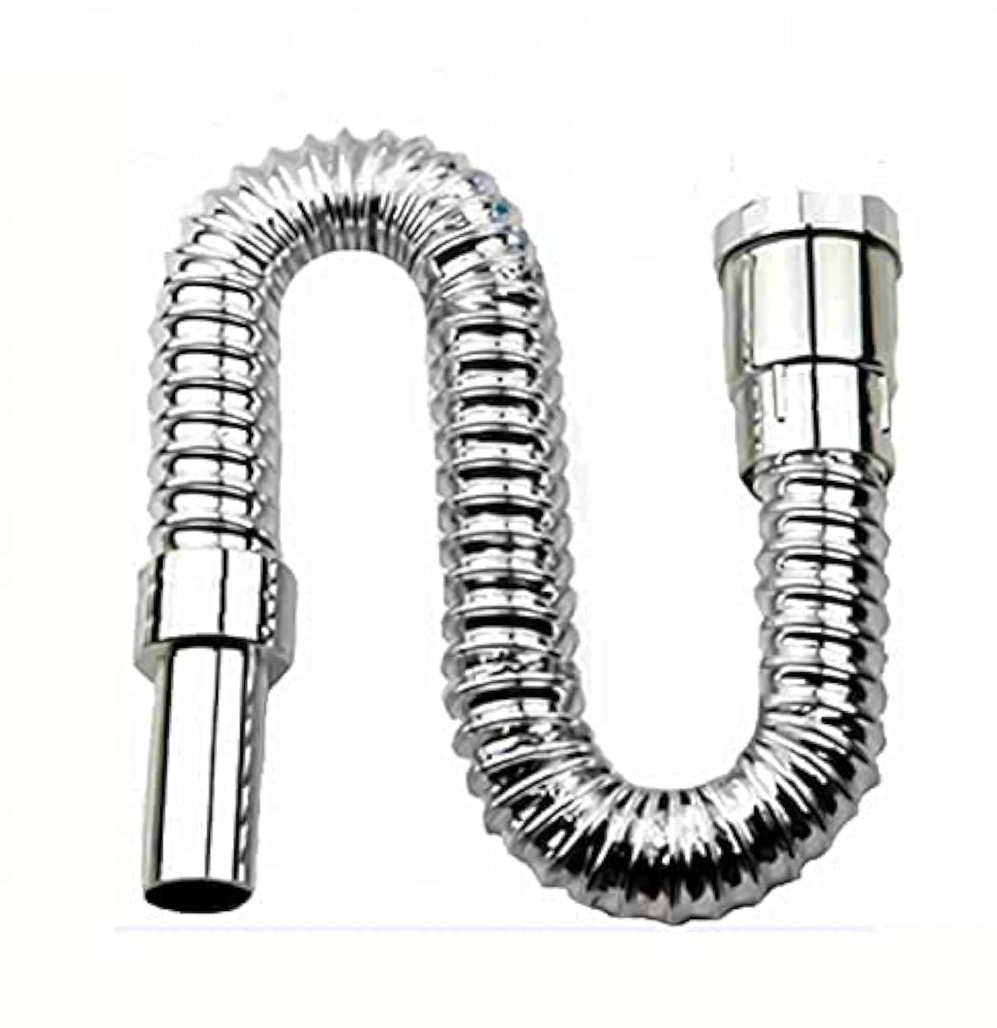 ZAP Chrome Waste Pipe 1 1/4 Inch Flexible PVC Hose for Wash Basin, Kitchen Sink & Bathroom | Heavy Duty CP Drain Hose Outlet Tube Connector | Leak-Proof, Rust-Free Water Outlet Pipe-image-7