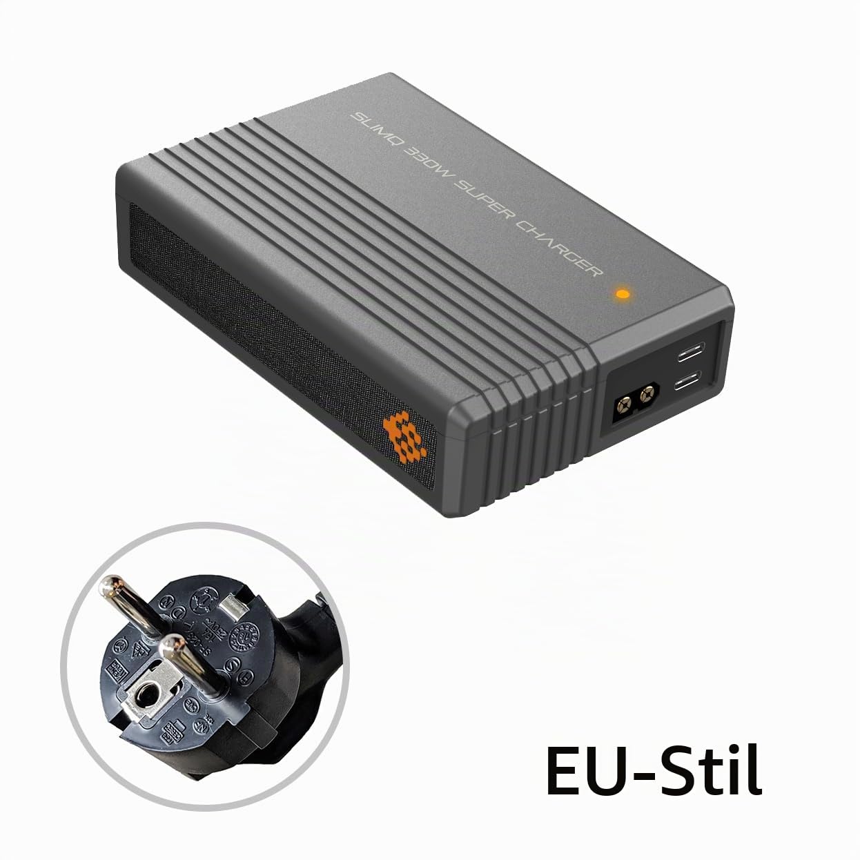 𝗦𝗹𝗶𝗺𝗤 Universeller Multifunktional Netzteil Gaming-Laptops Ladegerät, 330W, 20V, 16,5A, mit 1 DC und 2 Typ-C-Anschlüssen, kompatibel mit Dell MSI Lenovo HP Razer Asus Acer (Ohne DC-Adapter)