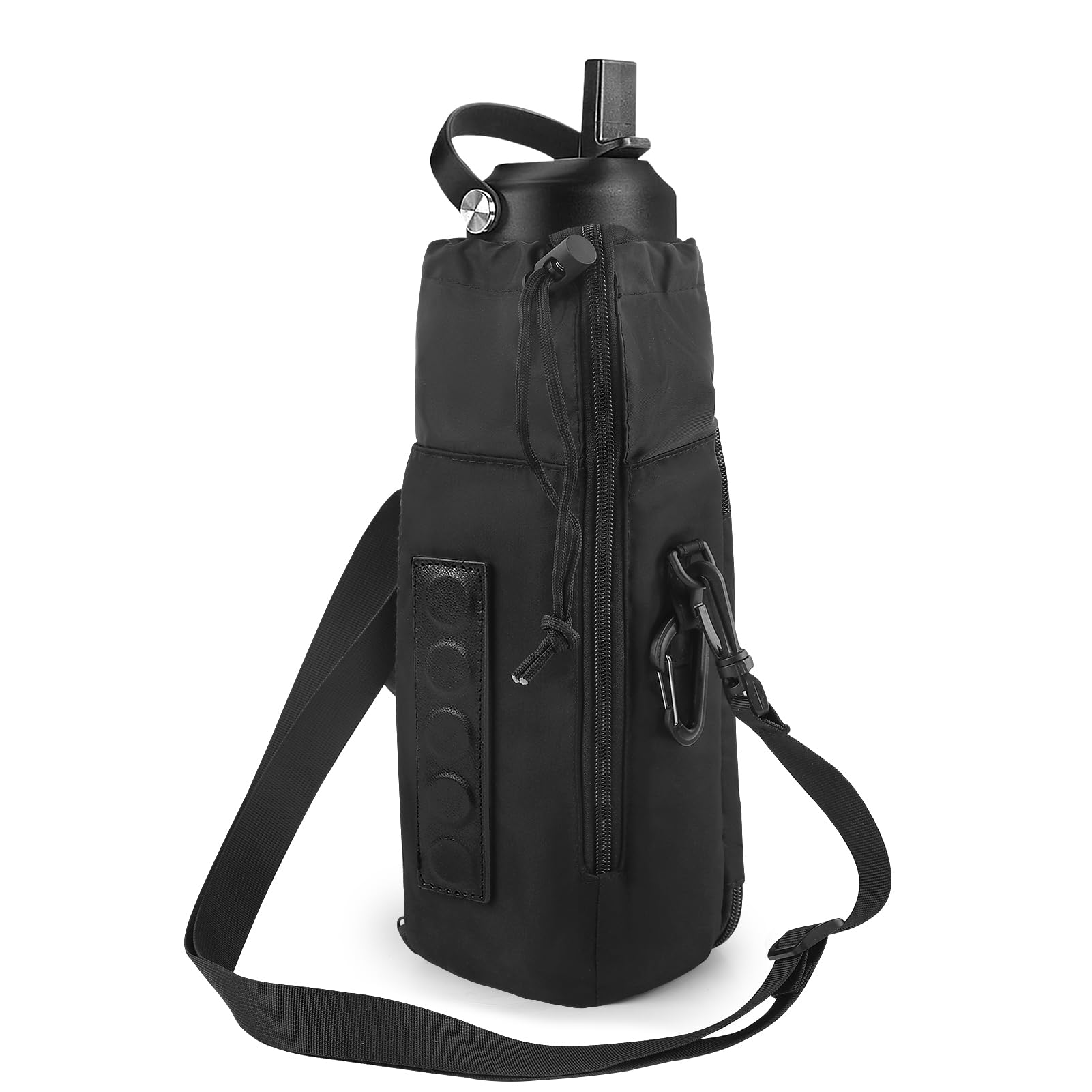 Bagenerous Gym Magnetic Water Bottle Holder with Adjustable Shoulder Strap and Phone Pocket,Holds 30/40oz Bottle Sleeve with Handle/Handleless,7 Card