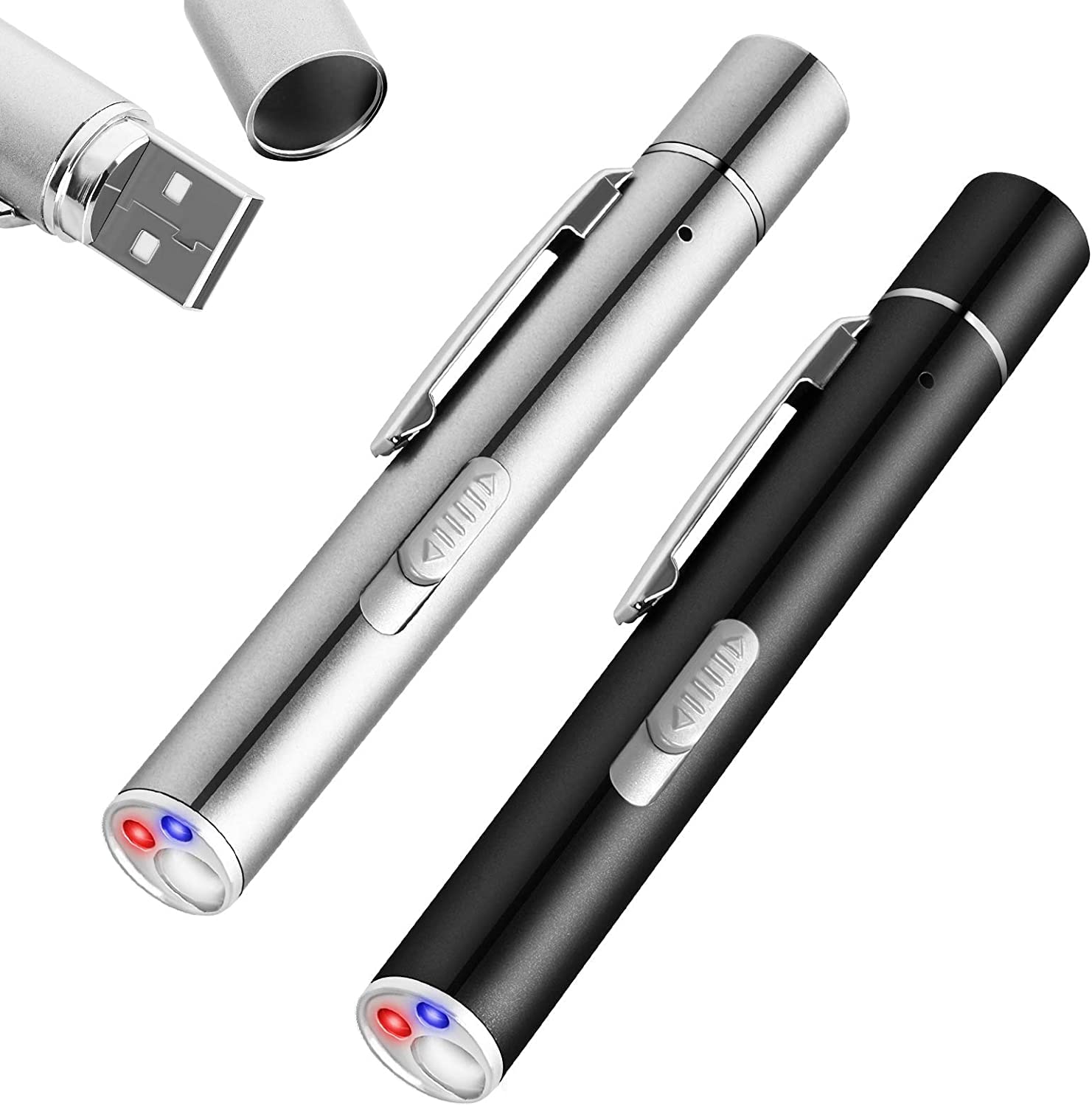 YEHUOT 2 Pack Cat Toys Pointer Interactive Toys for Indoor Cats and Dogs, Pet Cat Catch Single Interactive Exercise Cat Training Tool with USB