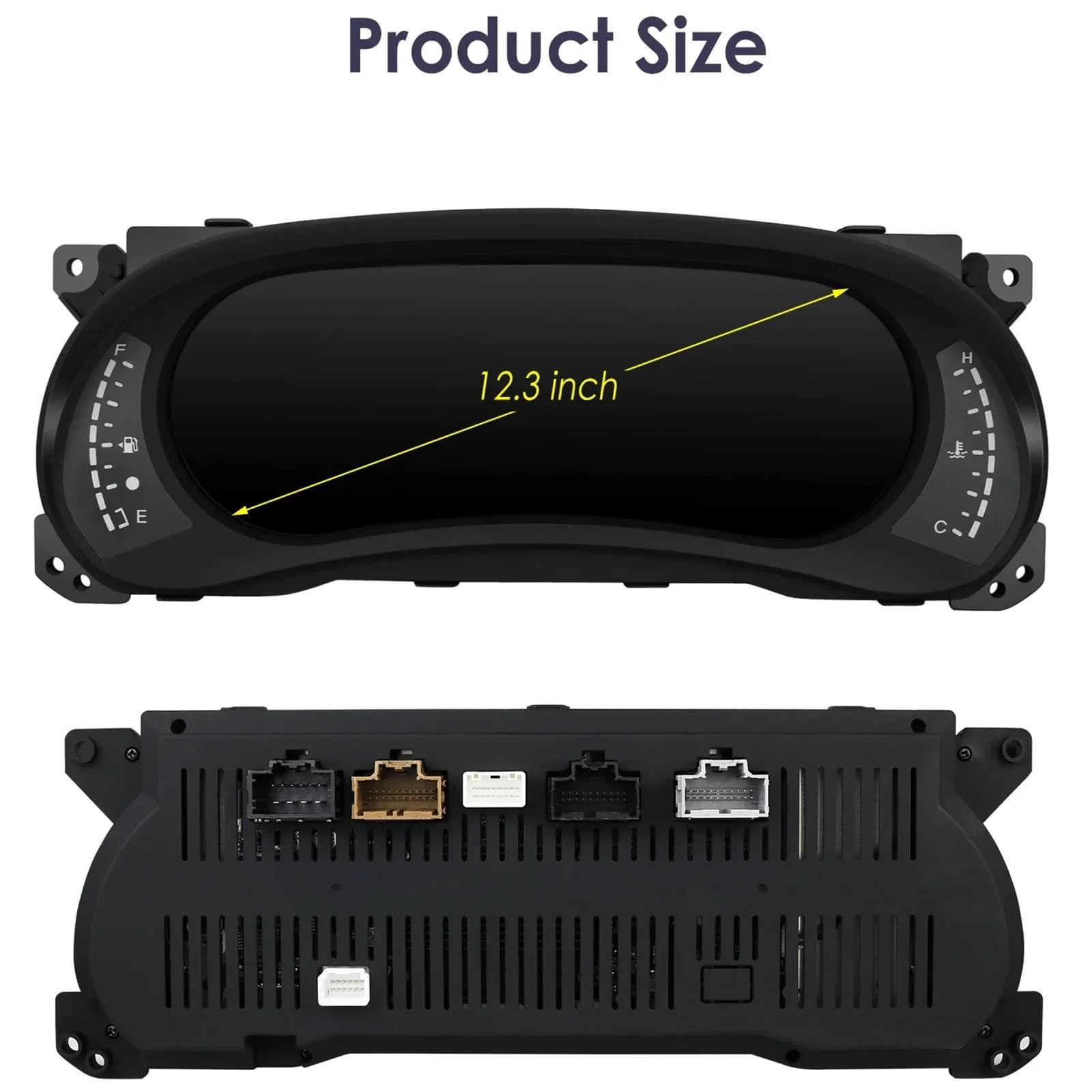 Tacómetro Compatible con Wrangler JK 2011-2018, panel de instrumentos digital LCD, velocímetro, pantalla de visualización antirreflejo.