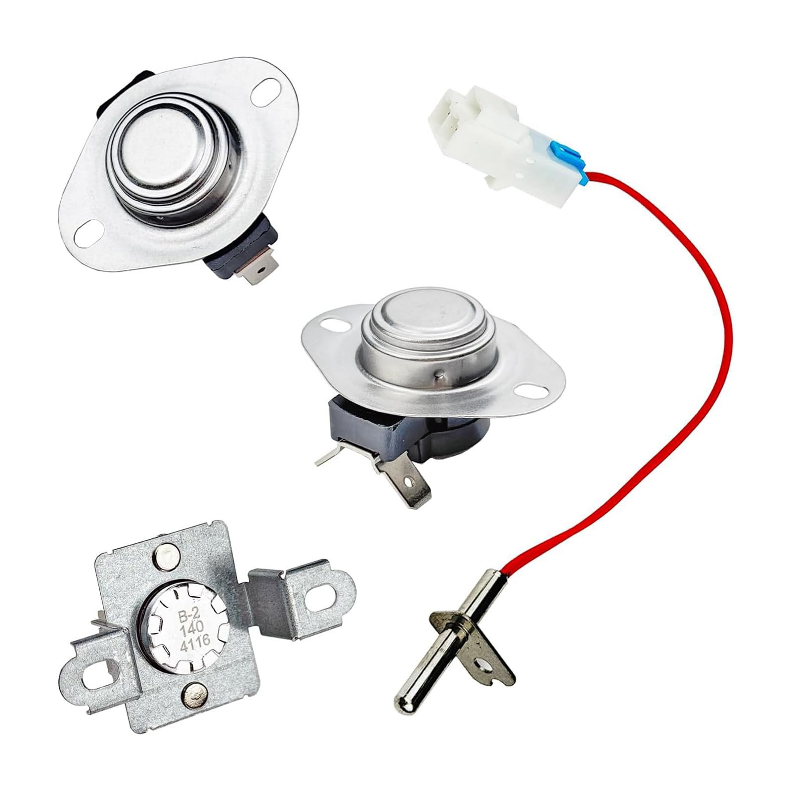 Piceioep 4 Piece Appliance Warming Component Repair Collection for Frequent Clothing Drying Problems Like Overheating and Thermal Failures Dryer Maintenance Set