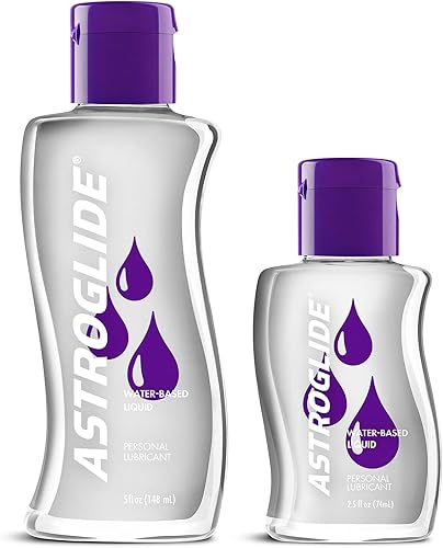 Miniatura 1 de Astroglide Paquete de lubricante personal de tamaño líquido hogar y viaje  Lubricante personal a base de agua  Larga duración sin grasa e hidratante