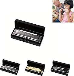 Gaita de titânio de 10 furos com furos numerados, instrumento para iniciantes, afinação C, adequada para festas e feriados, prata