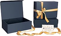 Vista 15 de Cajas de regalo blancas con tapas, caja de regalo de 9 x 7 x 4 pulgadas con cinta, cajas de regalo plegables con cierre magnético para regalos, caja