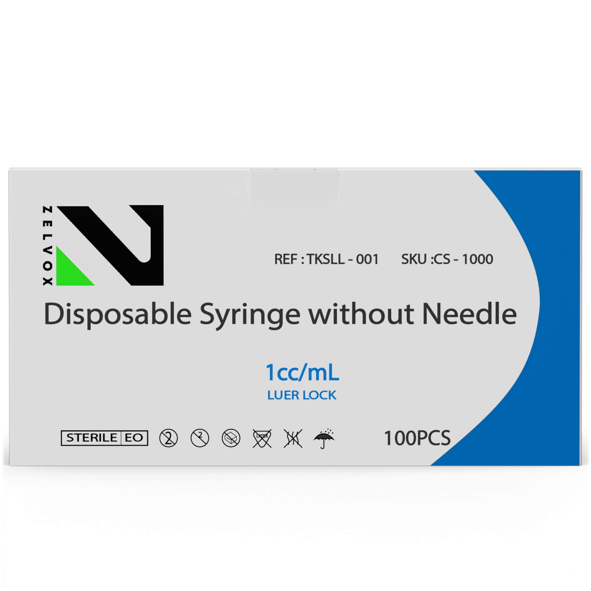 Amazon.com: Z Zelvox Syringe 1ml Luer Lock, (without Needle