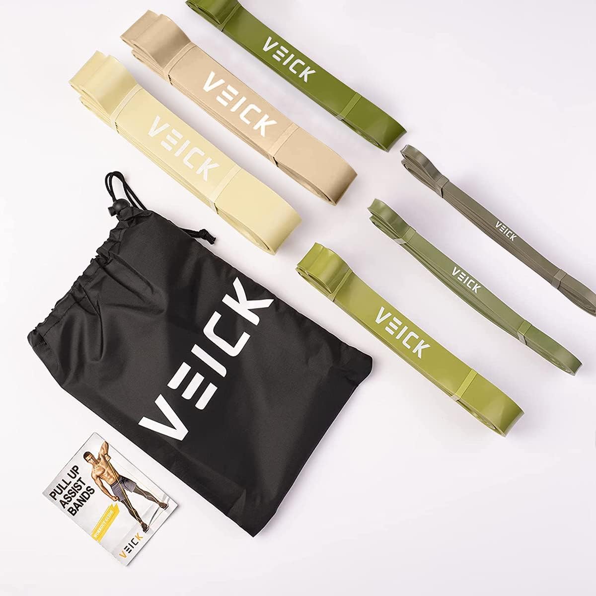 VEICK Resistance Bands for Working Out, Exercise Bands, Workout Bands, Pull Up Assistance Bands, Long Heavy Stretch Bands Set for Men Women, Power Weight Gym at Home Fitness Equipment