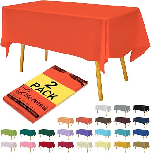 Miniatura 62 de Mantel desechable de alta calidad, paquete de 12, manteles de 54 x 108 pulgadas para fiestas, manteles decorativos para mesas rectangulares, mantel