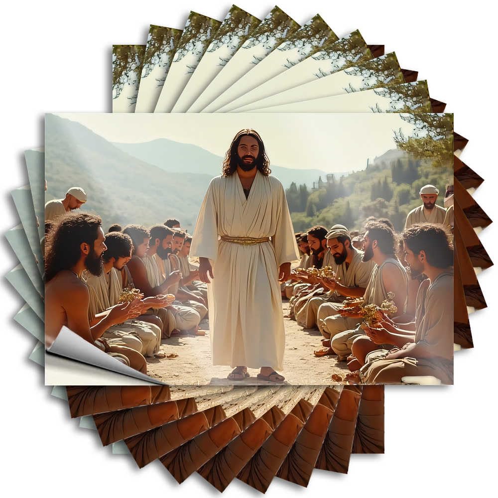 Abipuir - Joke Stickers for Jesus and Disciples in the Desert, 10 Car Stickers (12 x 18 cm)