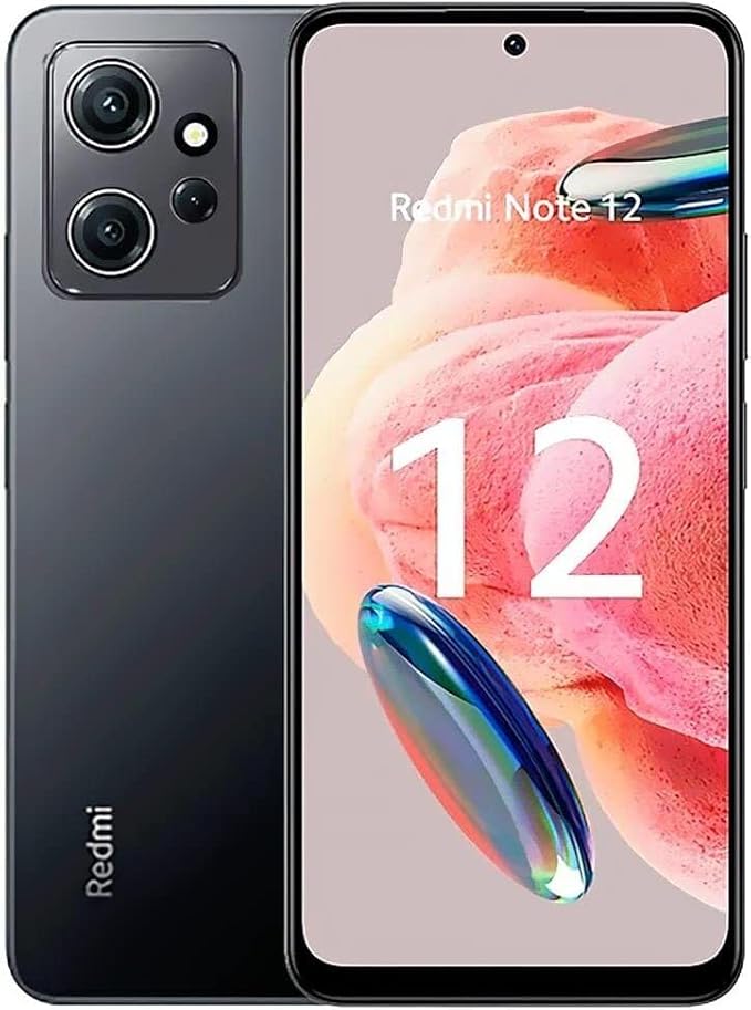 Xiaomi Redmi Note 12 4G LTE (128GB + 6GB) Global All Bands Unlocked 6.67" 50MP Triple (Tmobile Mint Tello Global) + (w/ 33W Fast Car Dual Charger Bundle) (Onyx Gray + (Car Charger))