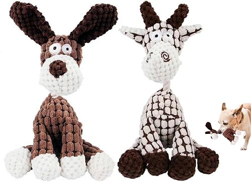 Miniatura 8 de Juguete chirriante de peluche divertido para perro, juguete chirriante de felpa para perros, juguetes duraderos para masticadores agresivos,