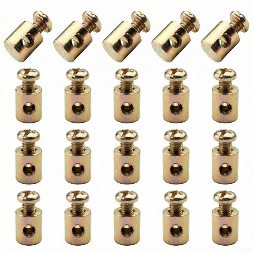 20PCS Metal Throttle Cable Clamps for Motorcycle Brake Clutch Choke Repair on ATV Go Kart 4-Wheel Mower