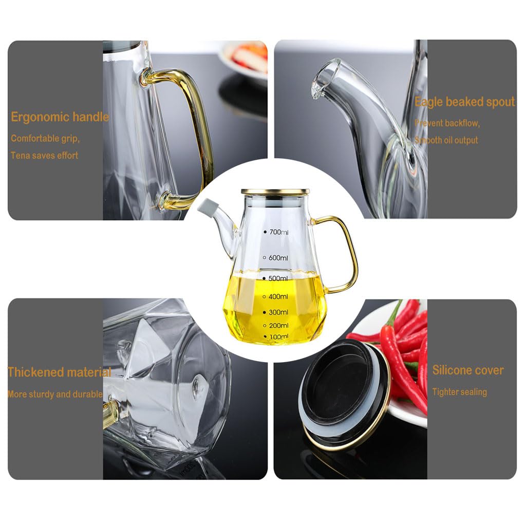 Küche mit Tankflaschen, Ölspender-Sprühflasche aus Glas, 500 ml, 700 ml, 900 ml