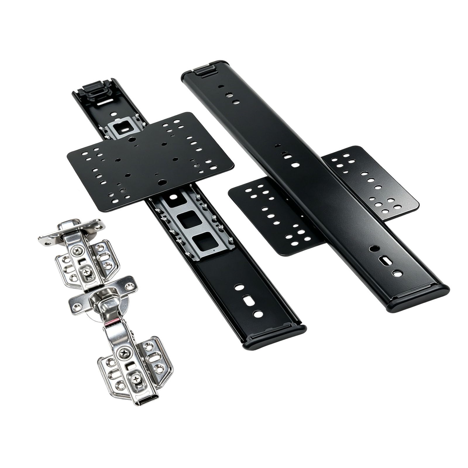 Duty Steel Retractable Hinge Mechanism for Lift Cabinet Doors with Reduction Sturdy Steel Concealed Sliding Door Track