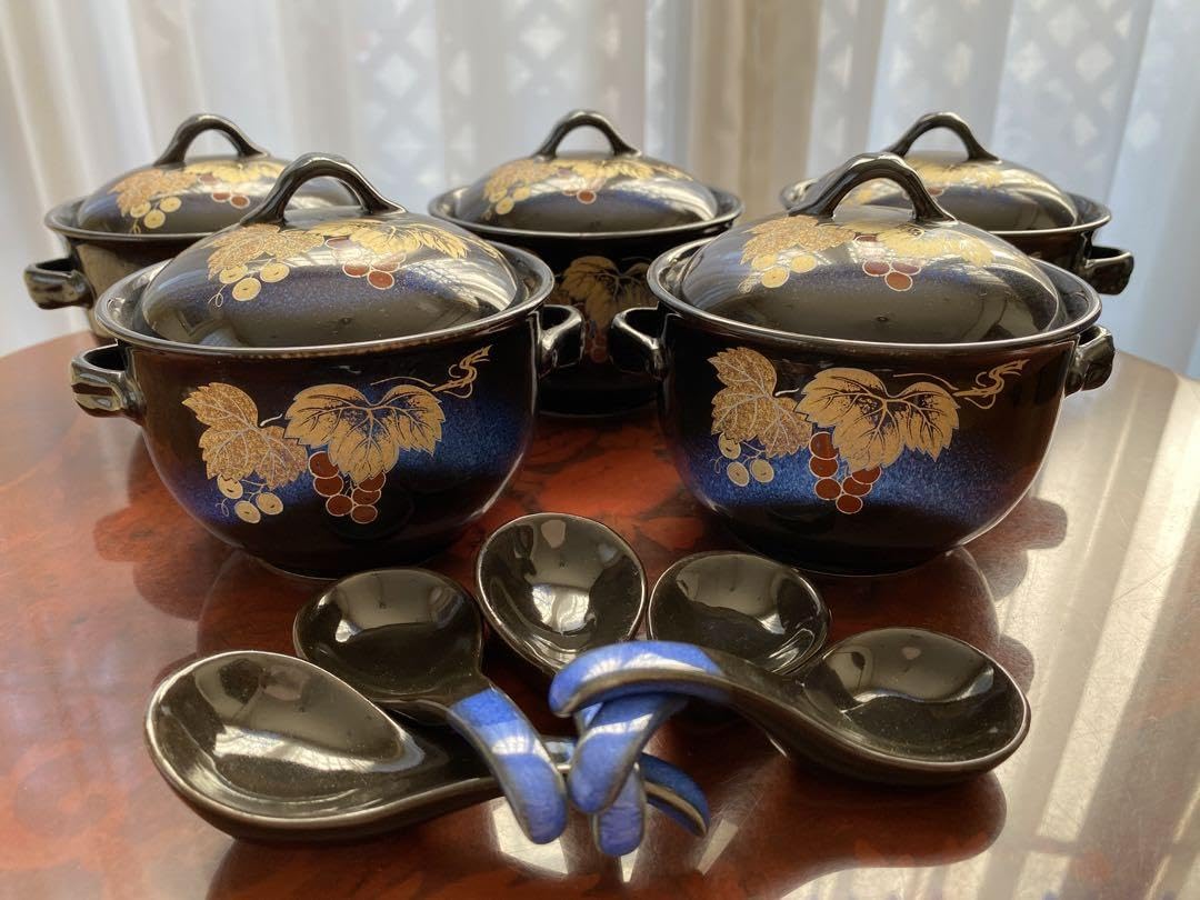 美濃焼 水峰窯 茶碗蒸し容器 5客セット 食器 レトロ キッチン 美濃焼 水峰窯 茶碗蒸し容器 5客セット 食器 レトロ キッチン
