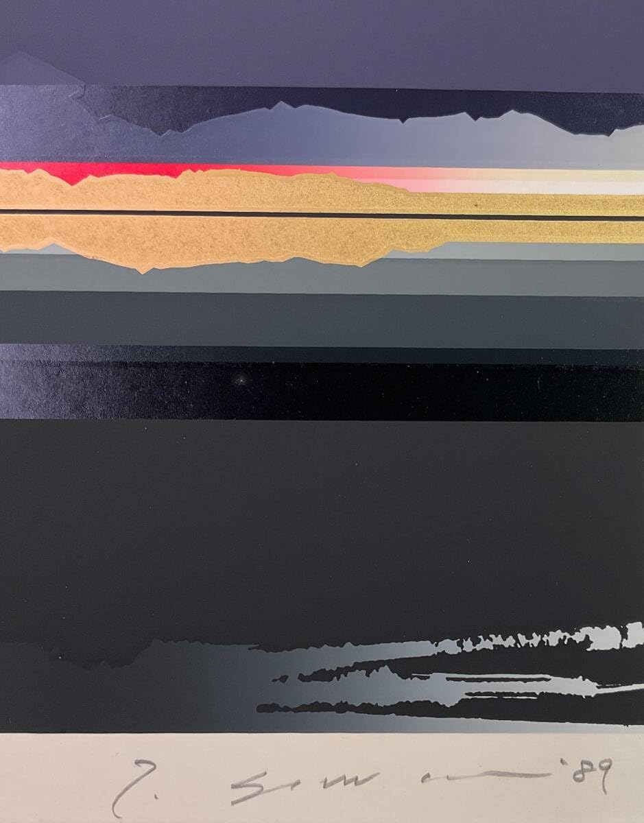 Amazon.co.jp: 真作シルクスクリーン沢田哲郎 the day Ⅱ 鉛筆サイン