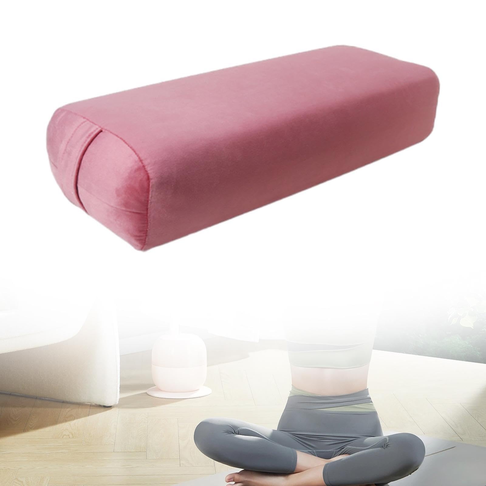 Cómoda Almohada de Yoga con Soporte para práctica de Yoga restaurativa, Funda extraíble y Esponja Suave de Apoyo, cojín de meditación con Esponja, Accesorios para