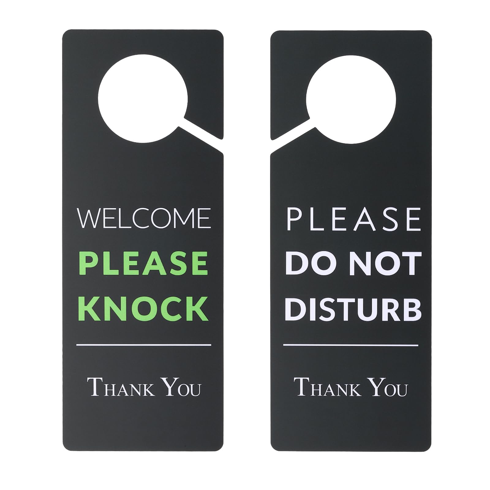PATIKIL Do Not Disturb Door Hanger Sign, 2 Pcs PVC Double Sided Welcome Please Knock Door Sign Decor for Office Meeting