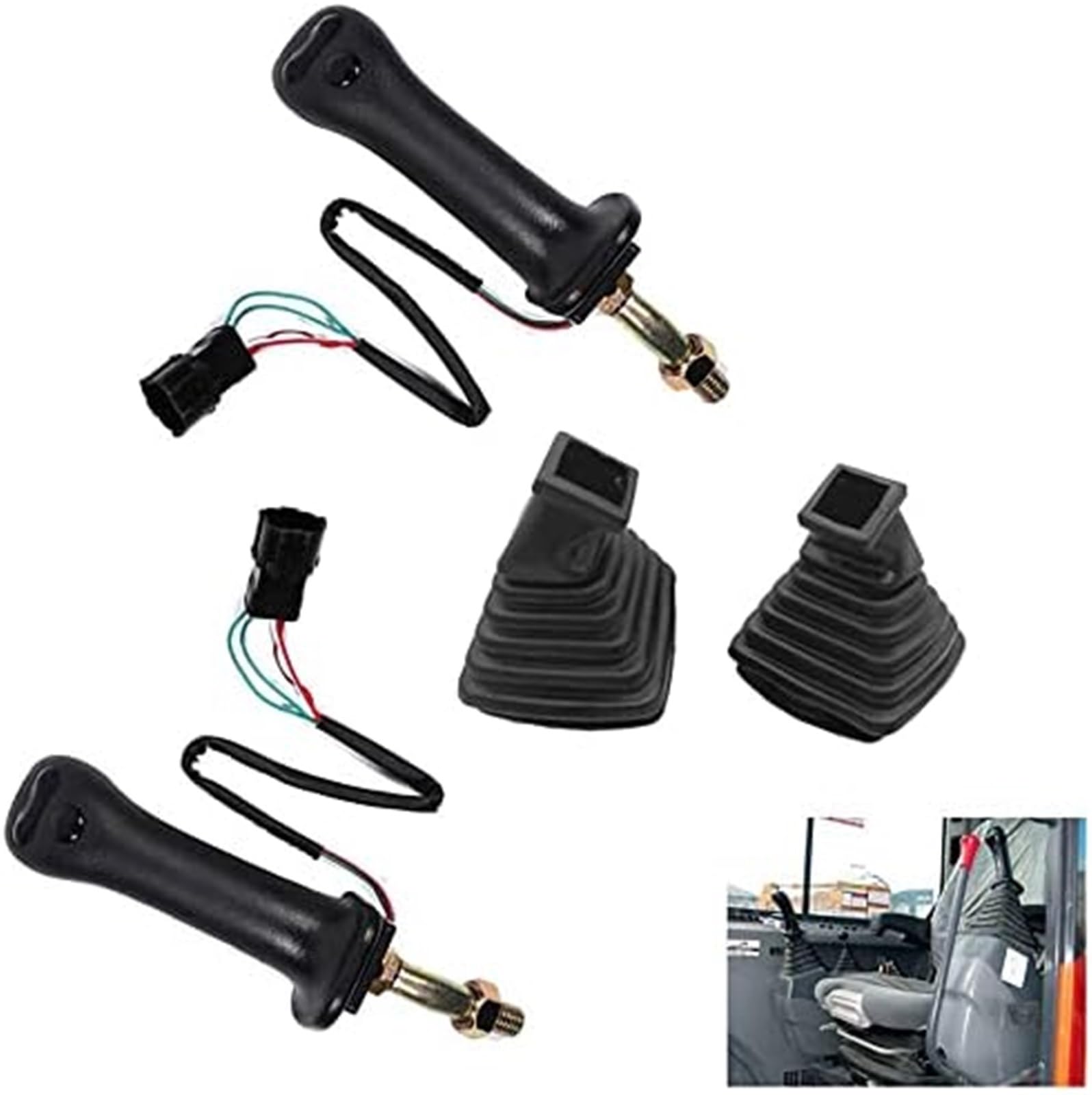 3 przyciski koparki joystick zespół uchwyt przekładni z osłoną przeciwpyłową, dla DAEWOO, DoosR2 Doosan DH DX150 225 300 370-9C Joystick do koparki