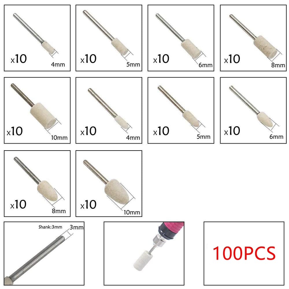 100 szt./zestaw głowicy szlifierskiej, koło polerskie, narzędzia do polerowania, wełna, filc, metal, powierzchnia, polerowanie, koło do obrotowego narzędzia