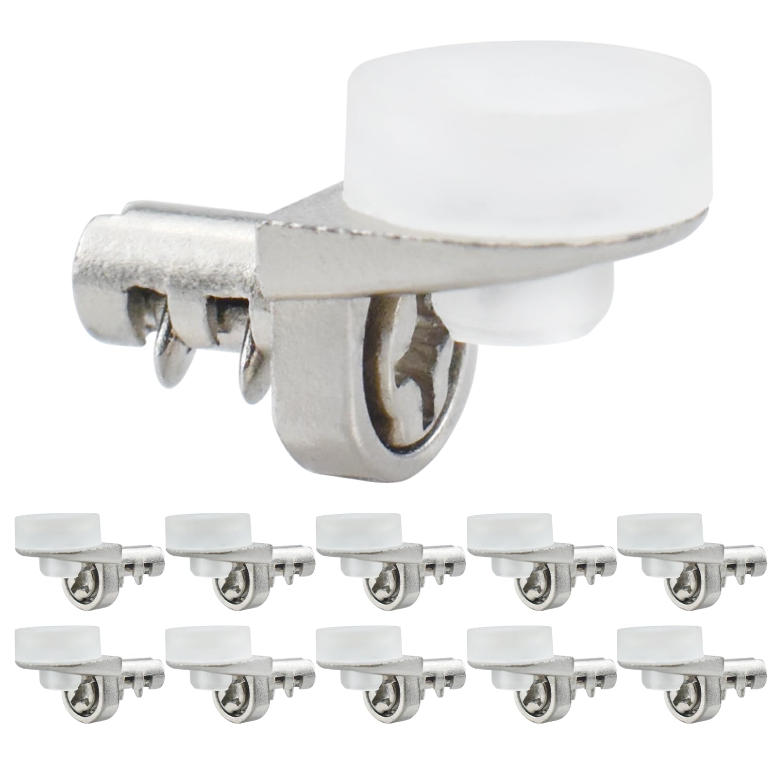 Aifeier ET 40 Pcs 1/5 Inch 5mm Metal Shelf Pegs Pins Clips, Cabinet Shelf Pegs with Silicone Suction Cup Shelf Support Pegs, Adjustable Replacement