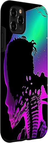 Miniatura 27 de iPhone 12/12 Pro Trippy Vaporwave Alien Head Skull Dripping Paint UFO Art Case