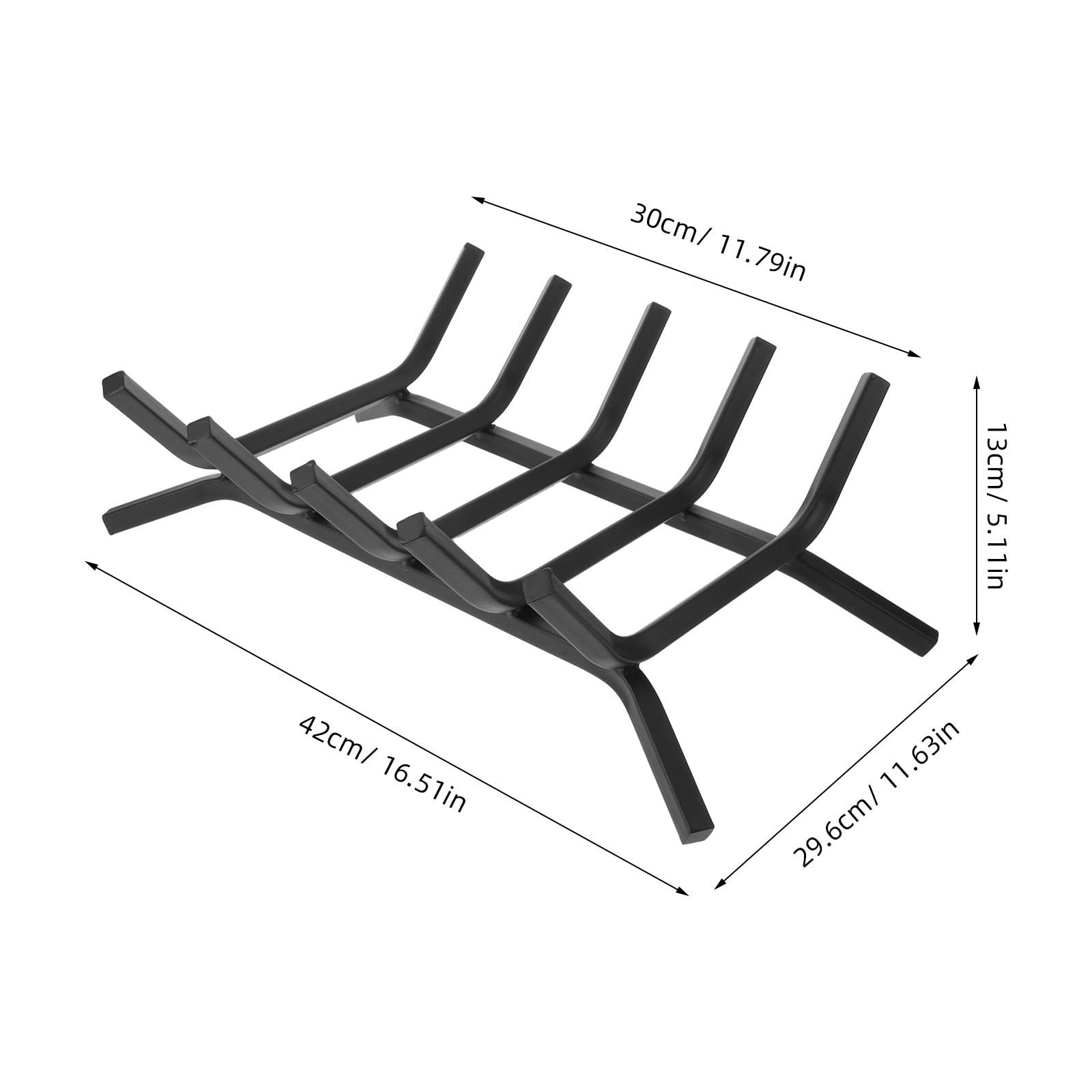 PRETYZOOM Soporte Metálico para Leña Resistente y Compacto, Adecuado para Almacenamiento de Madera en Interiores y Exteriores, para Chimenea y Camping