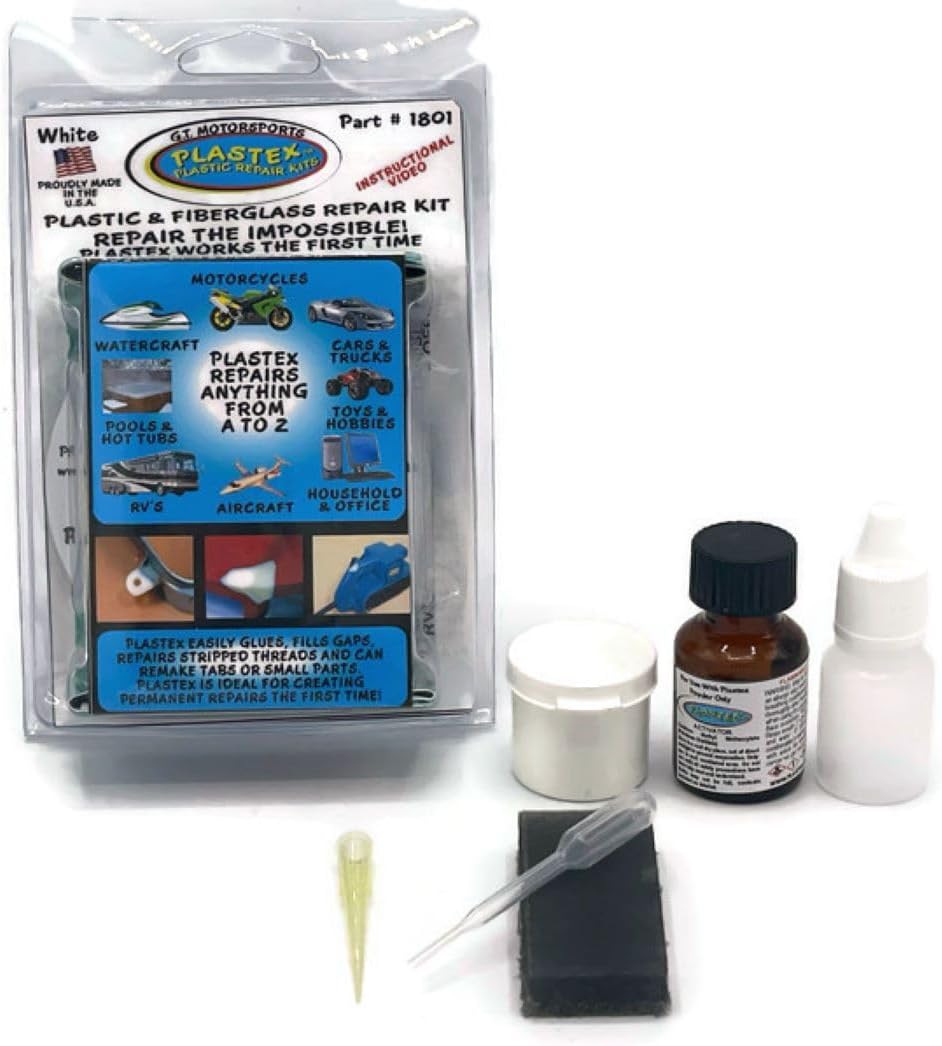 Plastex Plastic Repair Kits - Plastic Adhesive - Easily Glue, Repair or Remak...