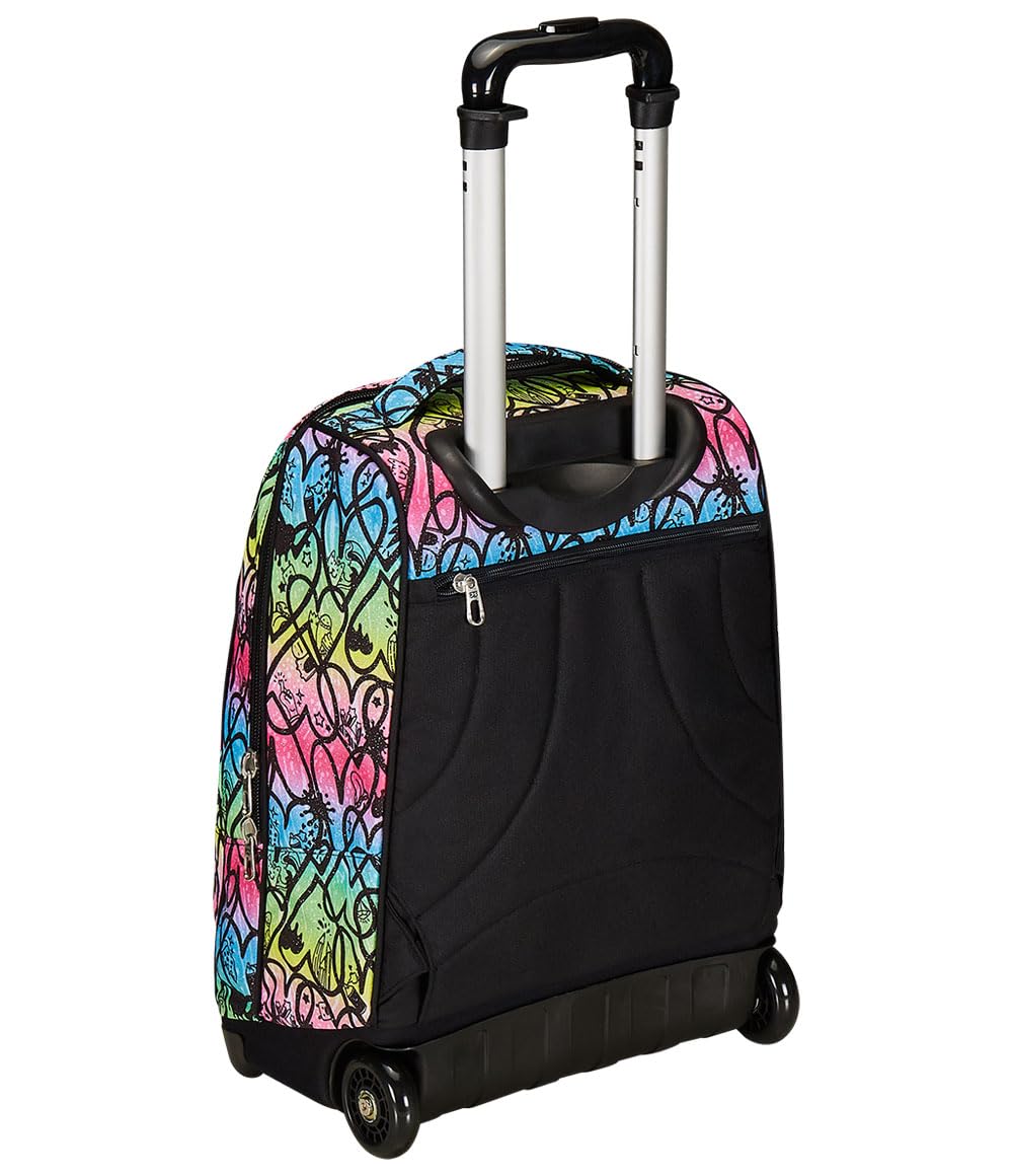 Seven Trolley Fisso, JumpLove, Rosa, 2 in 1, Doppio Uso, Trolley e Zaino, Scuola e Viaggio + Seven Diario 12 Mesi, Nero, Ragazza