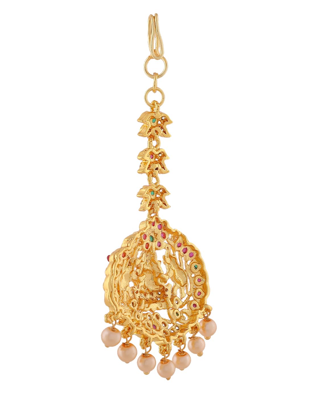 Lakshmi Devi Maang Tikka with CZ Stones