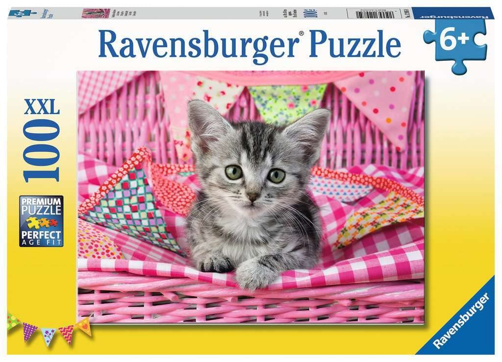 Ravensburger 129850 Sevimli Kedicik Puzzle, 100 Parça
