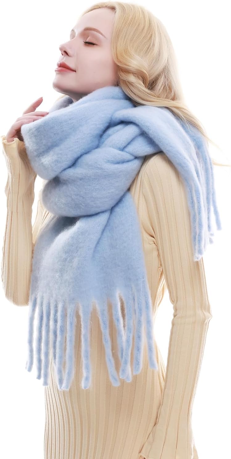 RIIQIICHY Chunky Scarf for Women Winter Warm Thick Scarves Oversized Blanket Scarf - Image 2