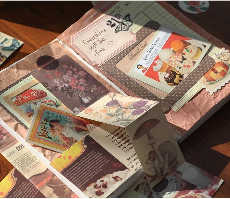 Image of RANDEN Retro Journaling Kit, 346PCS Vintage Scrapbook & Stationery Set with Aesthetic Stickers, Ephemera Pack and Journal Supplies for Bullet Journals, Planners, Albums & Creative Crafts (Retro)