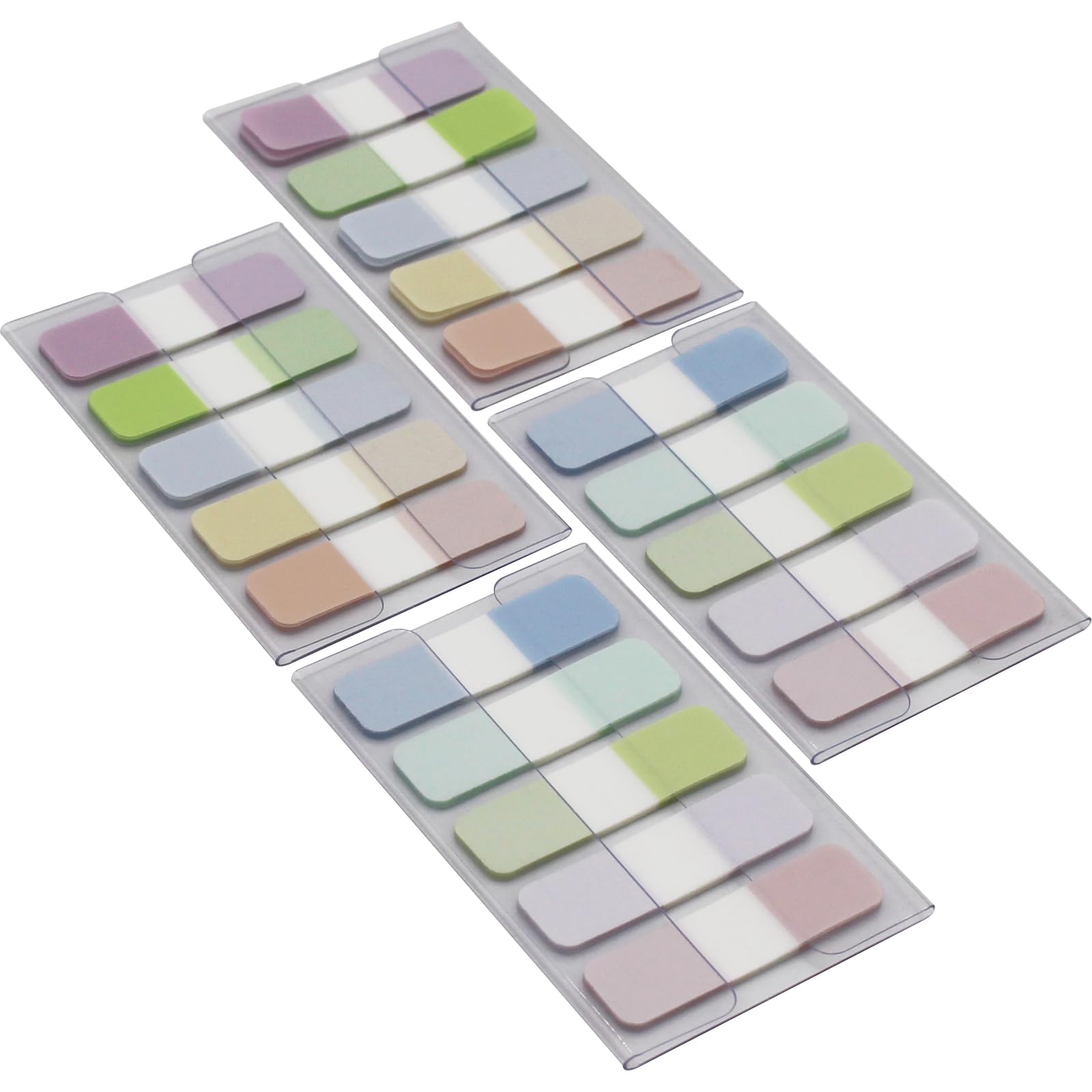 Tabs Flags Różne kolory, 1 x 4 cm samoprzylepne zakładki, łatwe do wysłania, 4 dozowniki w podróży, łącznie 400 stron