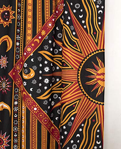 Popular Handicrafts Indian Burning Sun Hippie Mandala Window Curtains - Image 3
