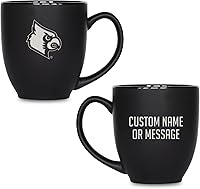 Vista 56 de Rico Industries NCAA Primary - Taza personalizada de 15 onzas, color negro mate, para bebidas calientes o frías Tigres del Estado de Aplastar
