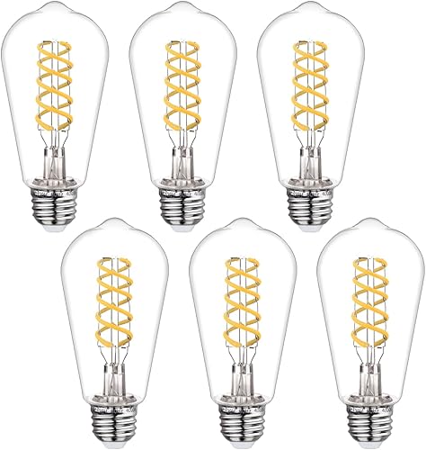 Miniatura 10 de Paquete de 12 bombillas LED Edison regulables de 40 W, base E26, bombillas Edison cálidas de filamento de 2700 K para candelabros, colgantes y 2700K