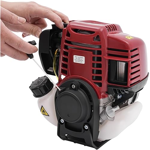 4-Stroke Engine, 37.7CC Single-Cylinder Air-Cooled Gasoline Engine Pull Start Gas Engine, Portable Petrol Engine for Residential Commercial Lawn & Garden Agricultural Equipment, 6500r/min