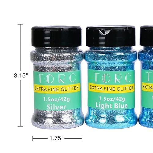 Miniatura 9 de TORC Juego de purpurina fina dorada de 6 onzas para adornos de Navidad, decoración de resina, manualidades, artes, slime, cosméticos