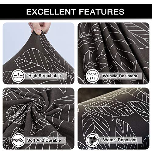 Lamberia Printed Sofa Cover Stretch Couch Cover Sofa Slipcovers For 3 Cushion Couch With Two Free Pillow Case (Coffee Leaves, Sofa 3 Seater) #TOP2