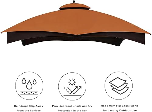 Miniatura 3 de Eurmax- Toldo de repuesto para gazebo Lowe's Allen Roth 10 x 12 #GF-12S004B-1