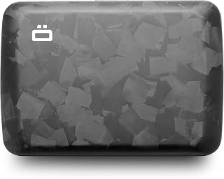 ÖGON -DESIGNS- Kartenetui aus geschmiedeter Kohlefaser mit Metallverschluss, RFID-Schutz, kompaktes Portemonnaie, Modell Smart Case Oslo