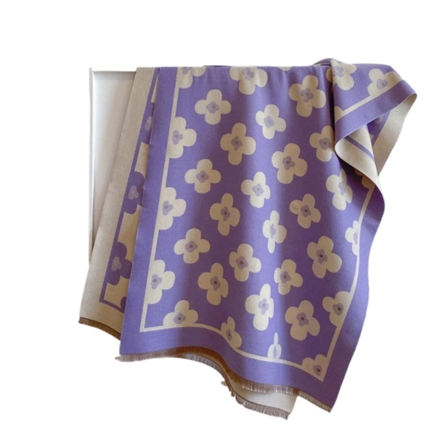 Bufanda Chal Fular Pañuelo Bufandas Bufanda Cálida De Doble Cara Con Estampado Floral, Chal Grueso Suave Para Mujeres De Otoño E Invierno Manta fulares estolas