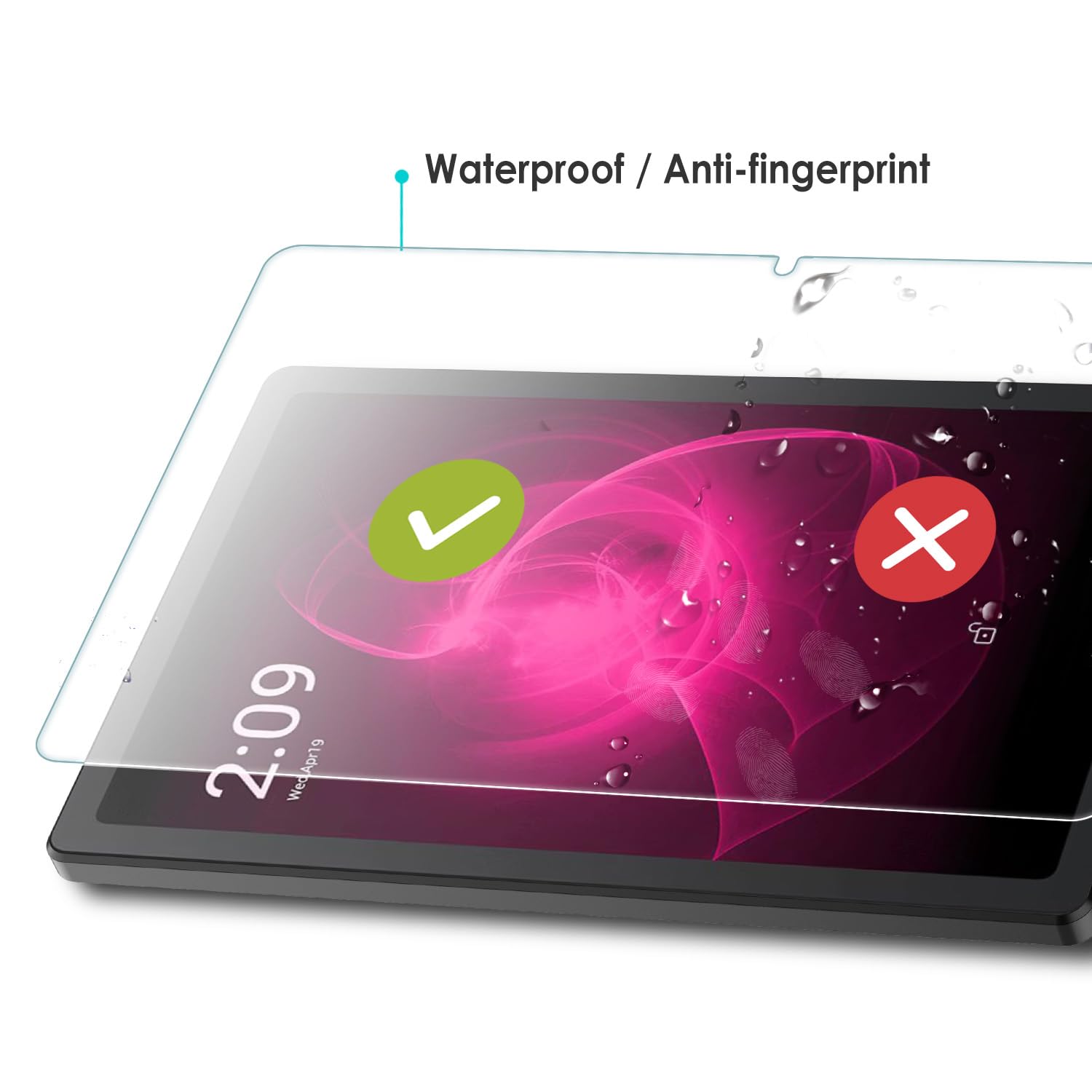 WD&CD 2 Pack Screen Protector Compatible with T-Mobile Revvl Tab 5G 10.36