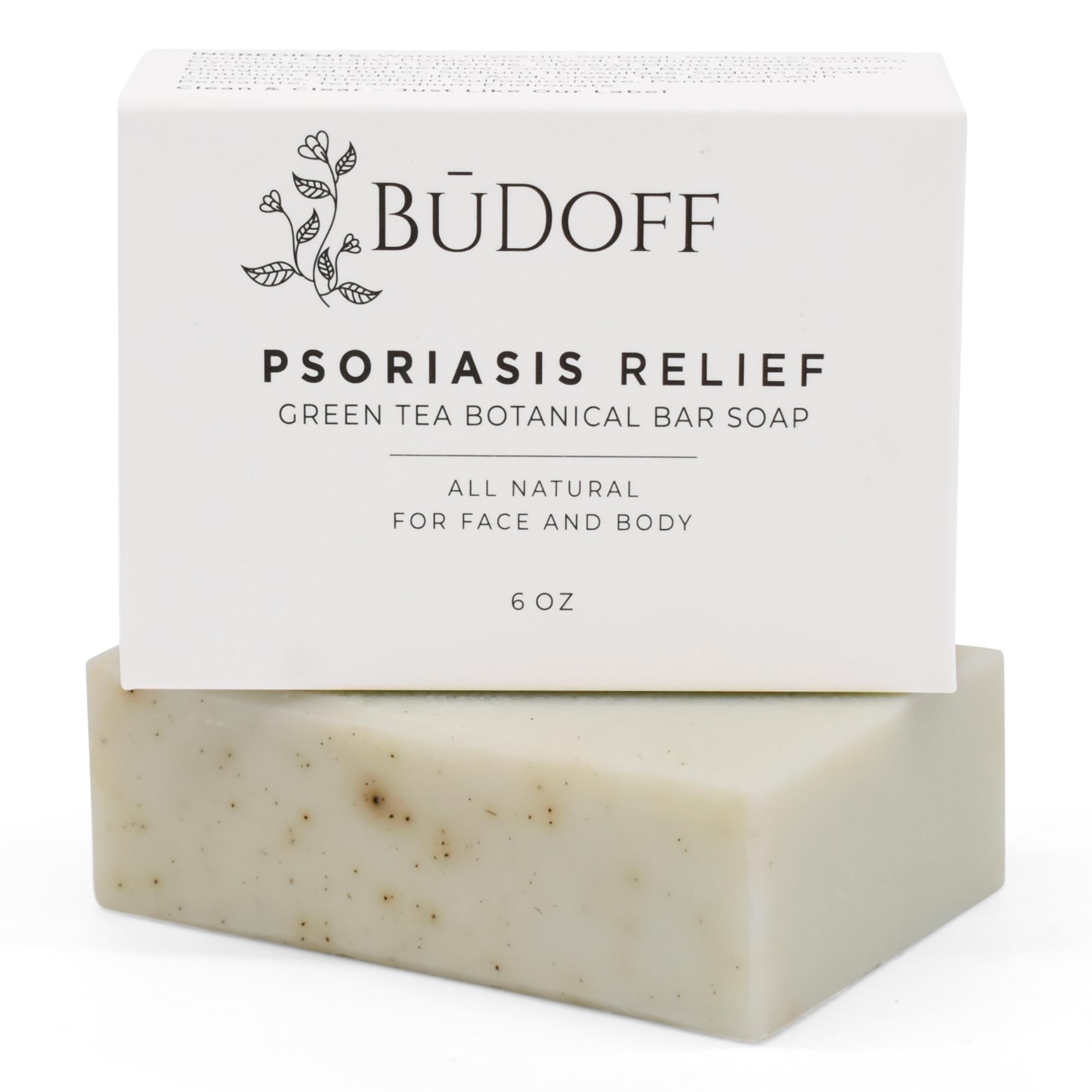 Psoriasis Treatment Relief Body Wash Bar Soap Soothing Green Tea Botanical and Shea Butter for Face and Body