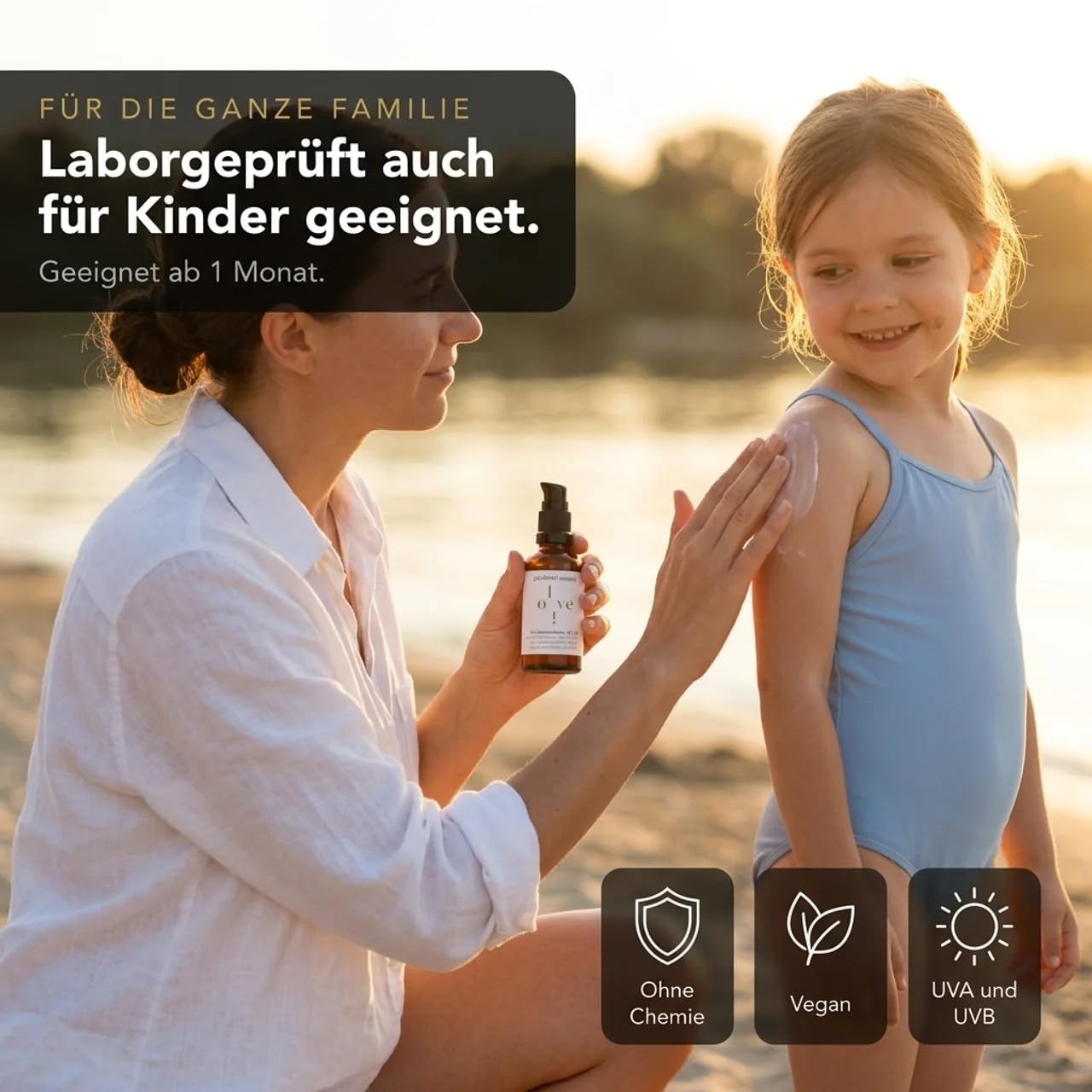 Mineralische Sonnencreme 50ml SPF 30 I TESTSIEGER* Dermatologisch Getestet I Sonnenschutz Konzentrat Natürlich ohne Zusätze I Schützt vor UVB & UVA I Für Gesicht und Körper I Bio Sunscreen ohne Chemie