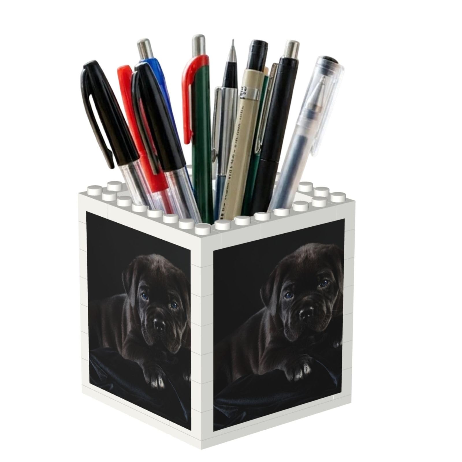 Poadnly Cane Corso Pets Puppy Black Cane Corso, Pen Pot Pencil Holder for Office Home School, Compact Desk Organiser for Office Stationery